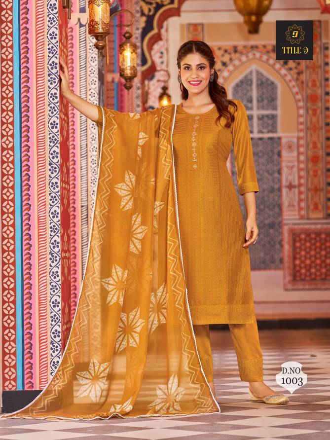 Inaya By Title 9 Silk Readymade Suits Catalog
